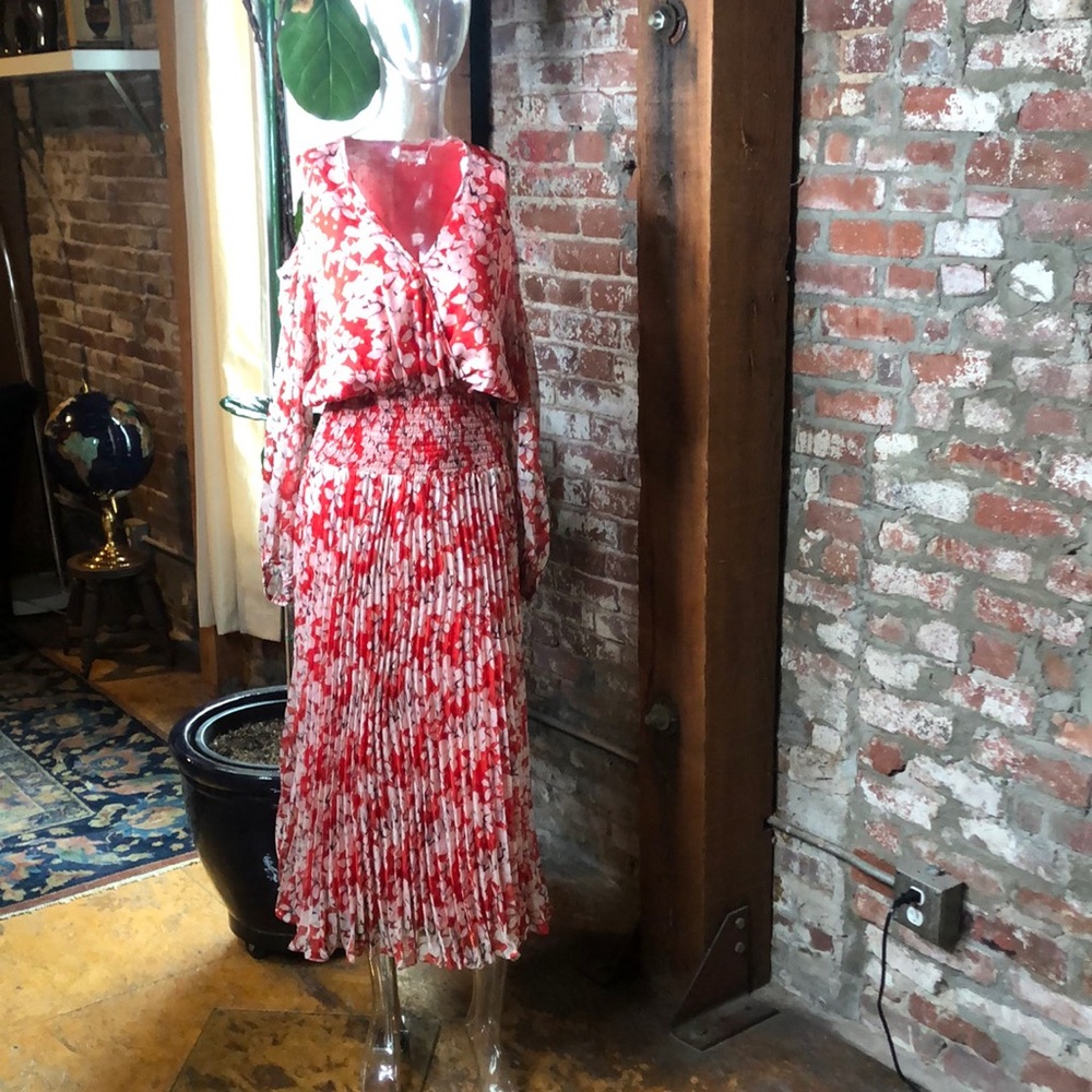 Traffic People Requim Midi Floral Dress